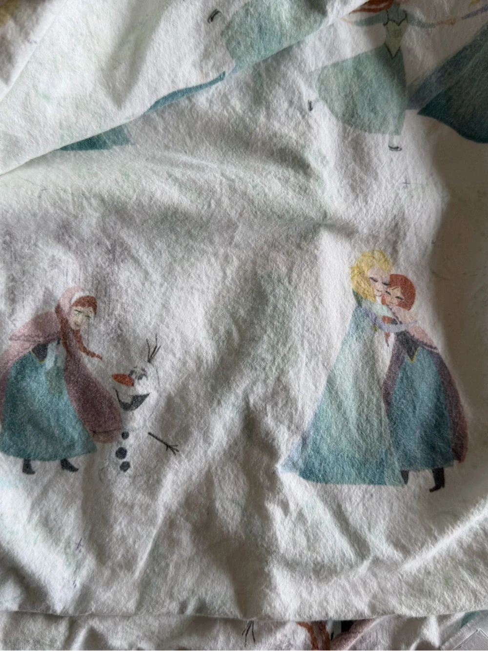 2x PotteryBarn Kids Organic Cotton Frozen Sheet Sets + Decorative Pillow